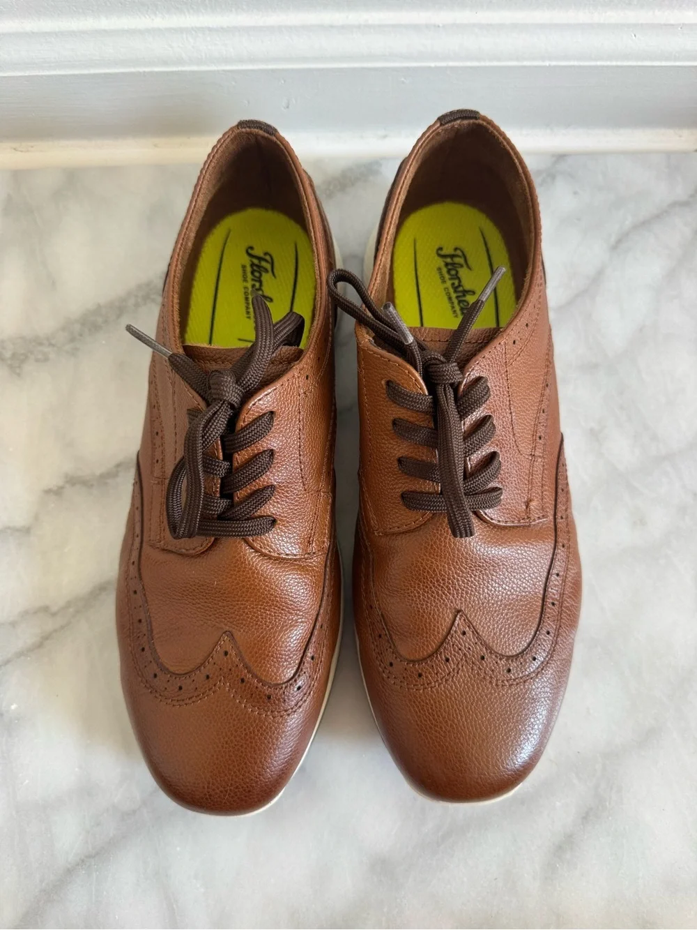 Florsheim Great Lakes Wingtip Oxford Jr. Size 7 Brown Leather